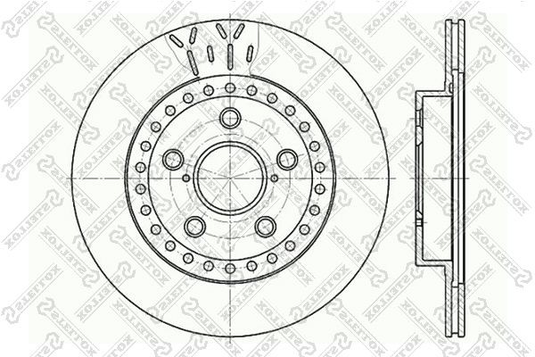 диск тормозной передний!\ Toyota RAV 4 2.0 94-01 6020-4562V-SX STELLOX