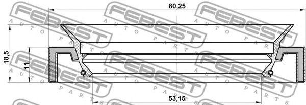 Сальник привода MITSUBISHI PAJERO 06- 95HAS-55801118C 95HAS-55801118C FEBEST