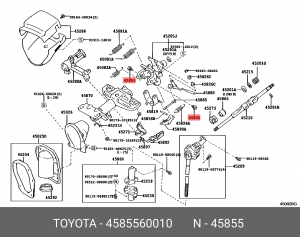 болт рулевой колонки!\ Toyota 45855-60010 TOYOTA