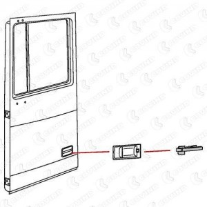 ручка дверная! наружная левая\ DAF F95/105XF XF0195 COVIND