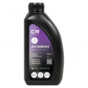 АНТИФРИЗ CR лобридный универсал флуор. -40°С, G12++, фиолет, готовый, 1л (8) L20 L2018001 CARVILLE RACING