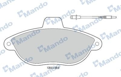 Колодки тормозные PEUGEOT Expert (95-06) CITROEN Jumpy (95-) передние (4шт.) MAN MBF015472 MANDO