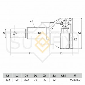 NISSAN JUKE (F15) (2011>) ST-1075 SUFIX