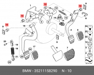втулка шарнира!\ BMW E90/E91/E53/E39/E83/E60/E61/E87/E81/F20/F21 95> 35 21 1 158 290 BMW