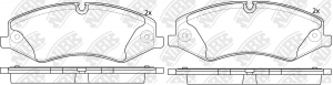 Колодки тормозные LAND ROVER Discovery (09-) передние (4шт.) NIBK PN0488 NIBK