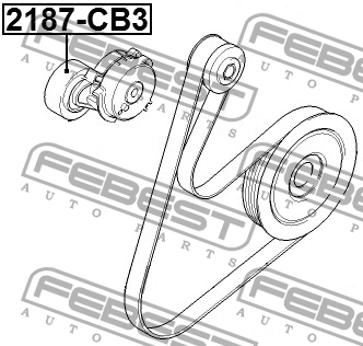 Ролик натяжной 2187-CB3 2187-CB3 FEBEST