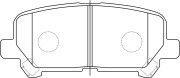 Колодки тормозные задние HONDA PILOT 08-/ACURA MDX 06- BP28002 BP28002 SB NAGAMOCHI