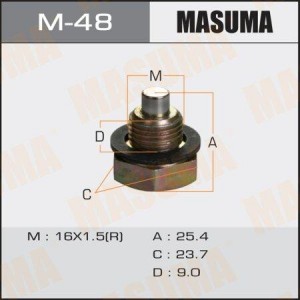 Пробка сливная TOYOTA LEXUS картера масляного (с магнитом) MASUMA M-48 MASUMA