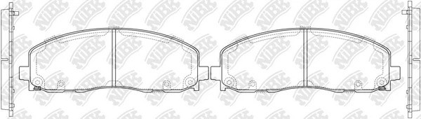 Колодки тормозные CHRYSLER Voyager (11-) передние (4шт.) NIBK PN53003 NIBK