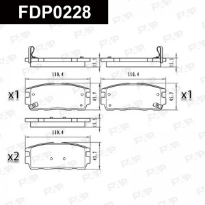 Тормозные колодки дисковые смесь CERAMIC FDP0228 FDP0228 FAP