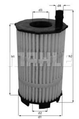 Фильтр масляный VW AUDI (4.2/5.0/5.2 FSI) MAHLE OX350/4D MAHLE KNECHT
