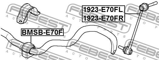 Тяга стабилизатора передн правая BMW X5 E70 2006-2013 1923-E70FR 1923-E70FR FEBEST