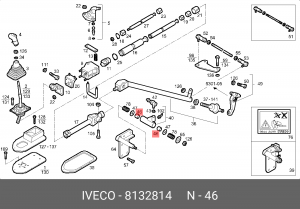 втулка! рычага КПП\Iveco 8132814 IVECO
