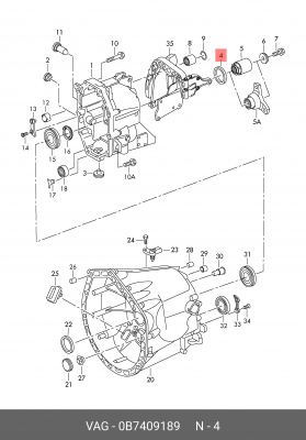 сальник КПП!\ VW Crafter 06-16 0B7 409 189 VAG