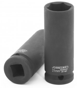 головка торцевая! ударная глубокая 1/2''DR, 21мм\ S03AD4121 JONNESWAY