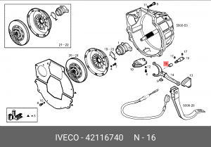 втулка вала вилки сцепления!\ IVECO 42116740 IVECO