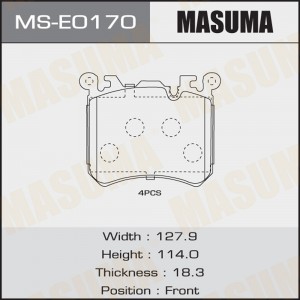 колодки дисковые! передние с антискр. пл.\ BMW X6 M 08>/X5 (E70) M 07> MS-E0170 MASUMA