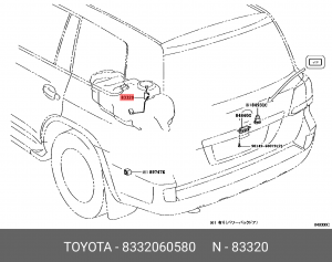 датчик уровня топлива!\ Toyota Land Cruiser 200, Lexus LX570 2UZ/3UR 07> 83320-60580 TOYOTA