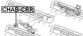 Сайлентблок задней балки CHEVROLET CRUZE, OPEL ASTRA J CHAB-CRR CHAB-CRR FEBEST