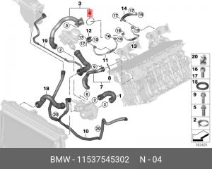 прокладка ДВС!\ BMW 1-серия E82/E88 07-13 11 53 7 545 302 BMW