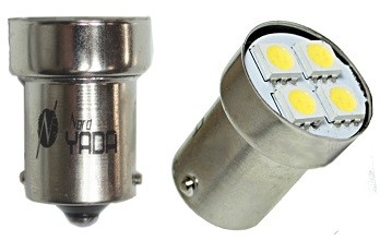 Лампа подсветки светодиодная R10W 12V 0,6W (BA15s, белый) Nord YADA 902702 NORD YADA