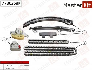 Комплект цепи ГРМ NISSAN X-TRAIL (T31) 10  QR25DE 77B0259K 77B0259K MASTER KIT