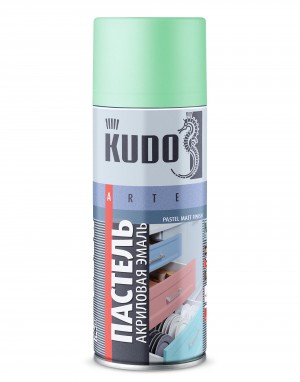 Эмаль акриловая "KUDO" зеленая матовая (520 мл) (аэрозоль) (пастельная) KUA103 KUDO