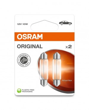 Лампа 12V C10W SV8.5-8 41мм блистер (2шт.) OSRAM 64112BL OSRAM
