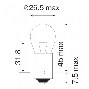 Лампа подсветки PY21W 24V 21W "Маяк" (BA15s, желтая)  10шт 62413 ORANGE MAYAK