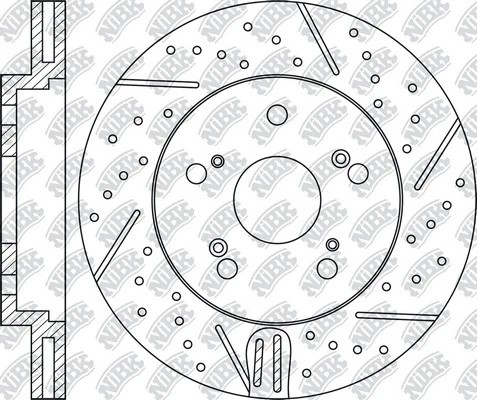 Диск тормозной HONDA Accord (14-) передний (перфорированный) (1шт.) NIBK RN1418DSET NIBK