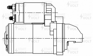 Стартер для а/м Citroen C4 08-/Peugeot 308 07- 1.4i/1.6i 1,2кВт LSt1601 LST 1601 START VOLT