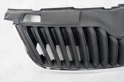 Решетка радиатора Skoda Fabia 2 5J 2010-2014, под накладку OEM3012 OEMPARTS
