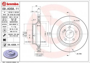 MERCEDES BENZ GLK-CLASS X204 (2008>) 09A35811 BREMBO