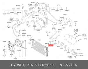 ремень кондиционера! 4PK812\ Hyundai Elantra 1.6 02> 977132D500 MOBIS