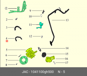 Насос водяной МОСКВИЧ 3 JAC JS4,J7 OE 1041100GH500 JAC