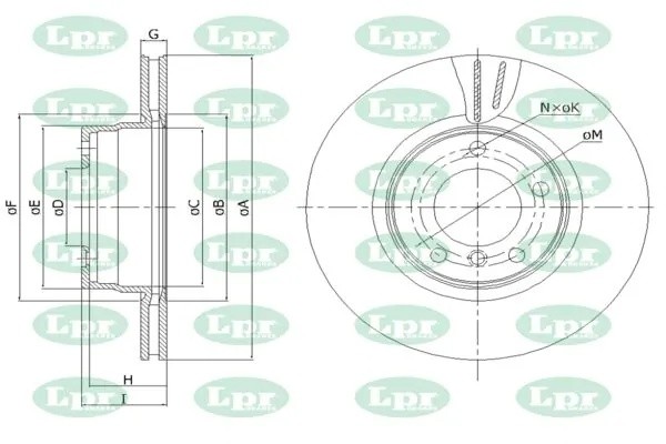 Диск тормозной B2010V B2010V LPR