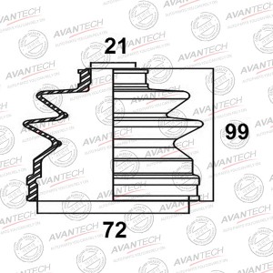 Пыльник привода Avantech BD0204 AVANTECH