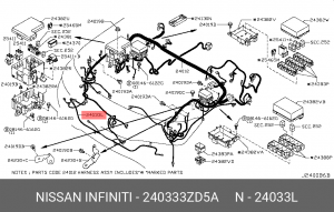 240333ZD5A ПРОВОДА ЭЛЕКТРИЧЕСКИЕ 24033-3ZD5A NISSAN