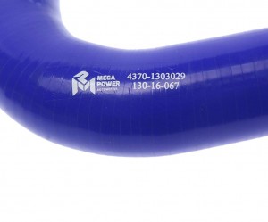 Патрубок МАЗ-4370 радиатора угловой нижний (L=155мм,d=40) силикон MEGAPOWER 13016067 MEGA POWER