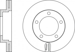 Диск тормозной TOYOTA LAND CRUISER 100, LEXUS LX470 (UZJ100) передний вент D313  RN1224 NIBK