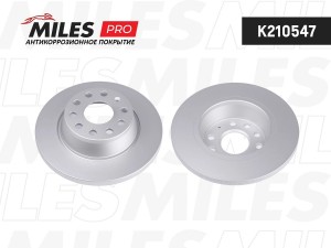 Диск тормозной (серия PRO с антикоррозионным покрытием) AUDI A3/SKODA OCTAVIA/YE K210547 MILES