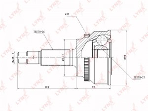 ШРУС наружный CO-7522A LYNXAUTO
