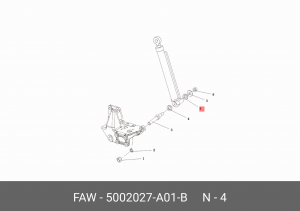 Прокладка штока амортизатора кабины 4180 J7 5002027-A01-B FAW