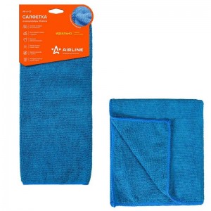 Салфетка микрофибра универсальная 35х40см синяя AIRLINE AB-A-03 AIRLINE