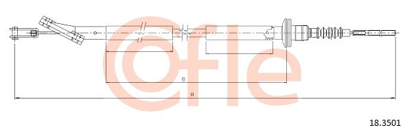 трос сцепления! 888/595\ Chevrolet Aveo/Kalos 1.2-1.6i 05> 92183501 COFLE
