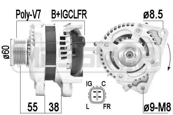 Генератор\ HONDA ACCORD/CR-V 2.0 07- ERA 209412 209412 ERA