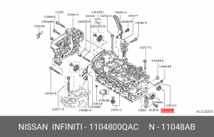 Заглушка распредвала NISSAN 11048-00QAC 1104800QAC NISSAN
