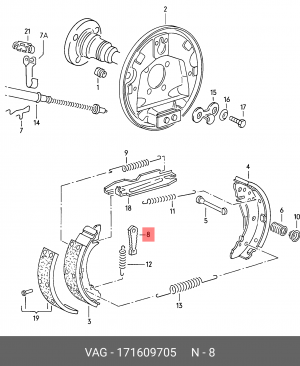 AUDI 100/80/A2/GOLF/PASSAT 171 609 705 VAG