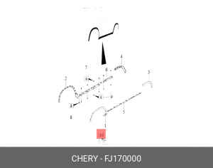 Клипса CHERY Tiggo 7 крепления подкрылка OE FJ170000 CHERY