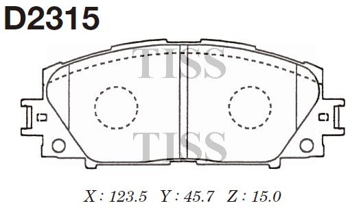 Замена на D2315H Колодки тормозные пер. Toyota Prius 1.8 Hybrid 09- D2315 D2315 MK KASHIYAMA